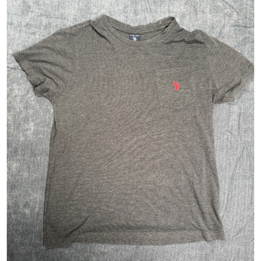U.S. Polo Assn Pocket T Shirt Mens Small Gray Crew Neck Short Sleeve Tee